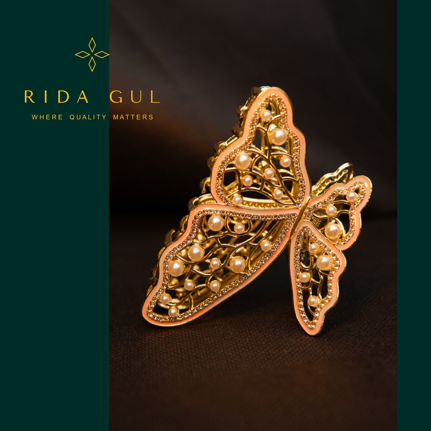 Golden Butterfly Hair Catcher #RGHC004